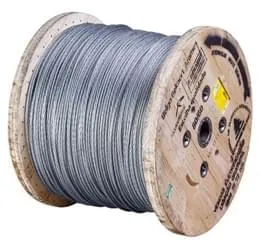 Arame e Cordoalha com 3 ou 7 Fios de Aço Zincado para Sustentação de Cabos Telefônicos